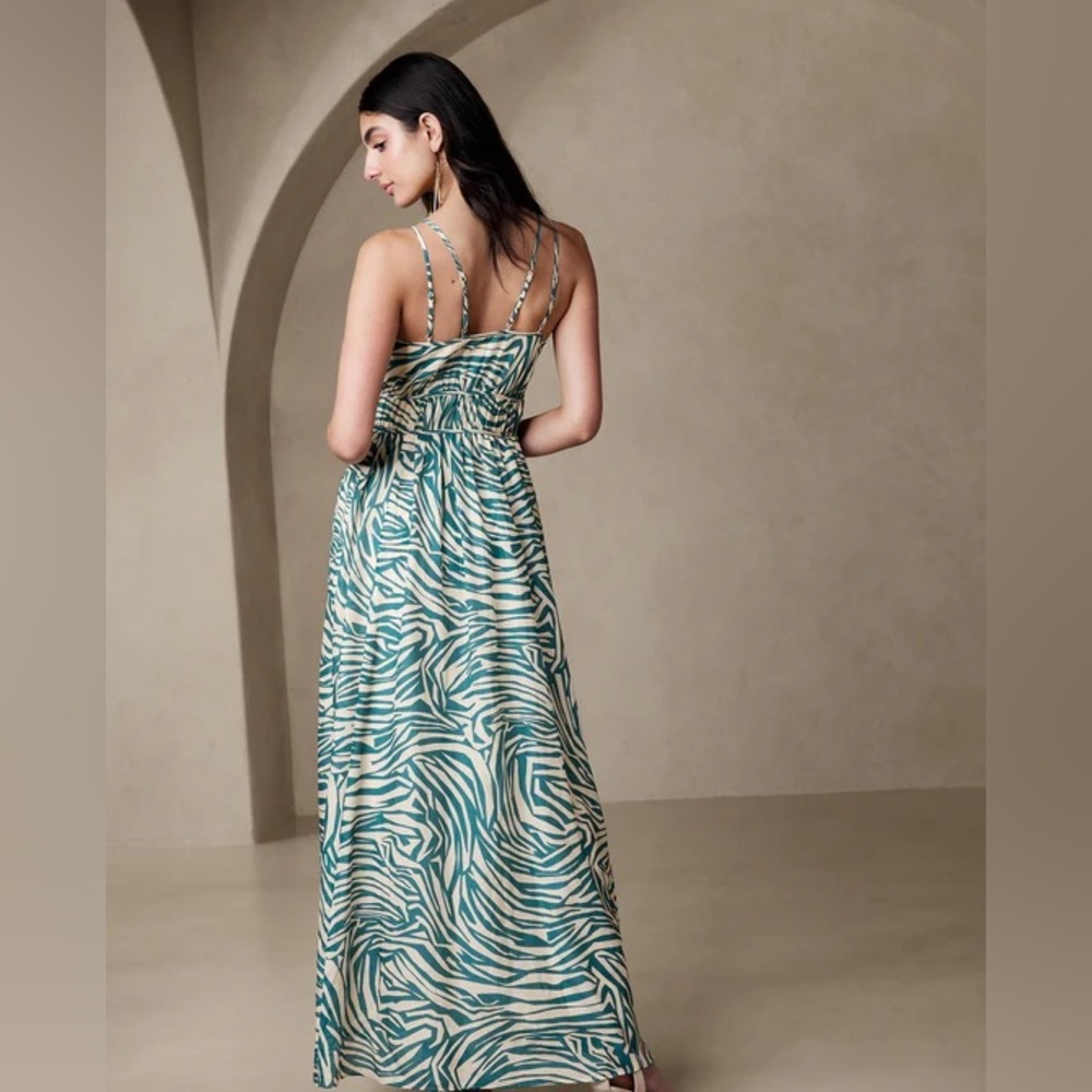 BANANA REPUBLIC ROSALIA COTTON-SILK MAXI DRESS